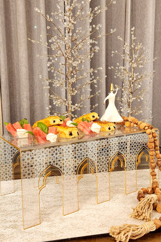 Image Anater Food Riser showing set of 1 sizes on dinning table with food display and decoration