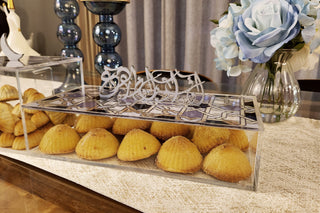 Image zoom Blue Bahia Acrylic Box with blue and gray shades cover and calligraphy handle and moon handle on dining table and decoration setting